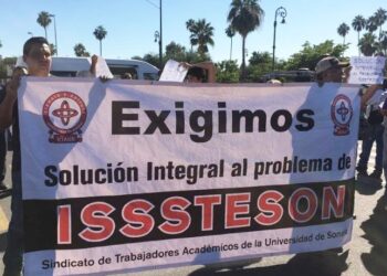 Trabajadores del Isssteson denuncian falta de medicamentos y de pagos