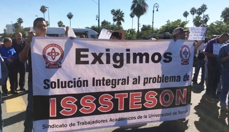 Trabajadores del Isssteson denuncian falta de medicamentos y de pagos