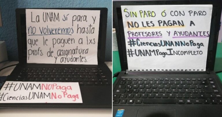 Huelga en UNAM por adeudo de pagos a profesores titulares y ayudantes
