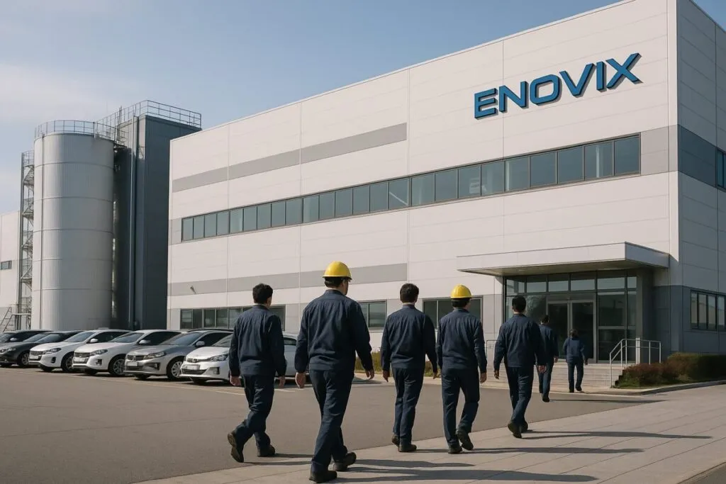 Instalaciones de Enovix Korea en Corea del Sur, empresa premiada por creación de empleo sostenible y capacitación laboral en 2025