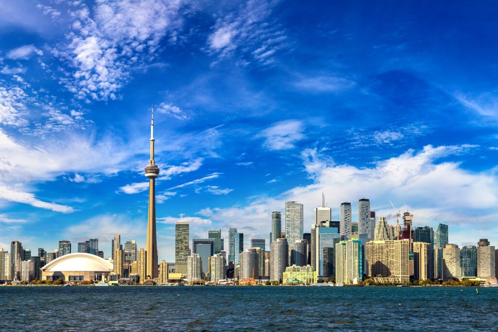 Representación editorial de sindicatos canadienses organizando protestas y negociaciones laborales