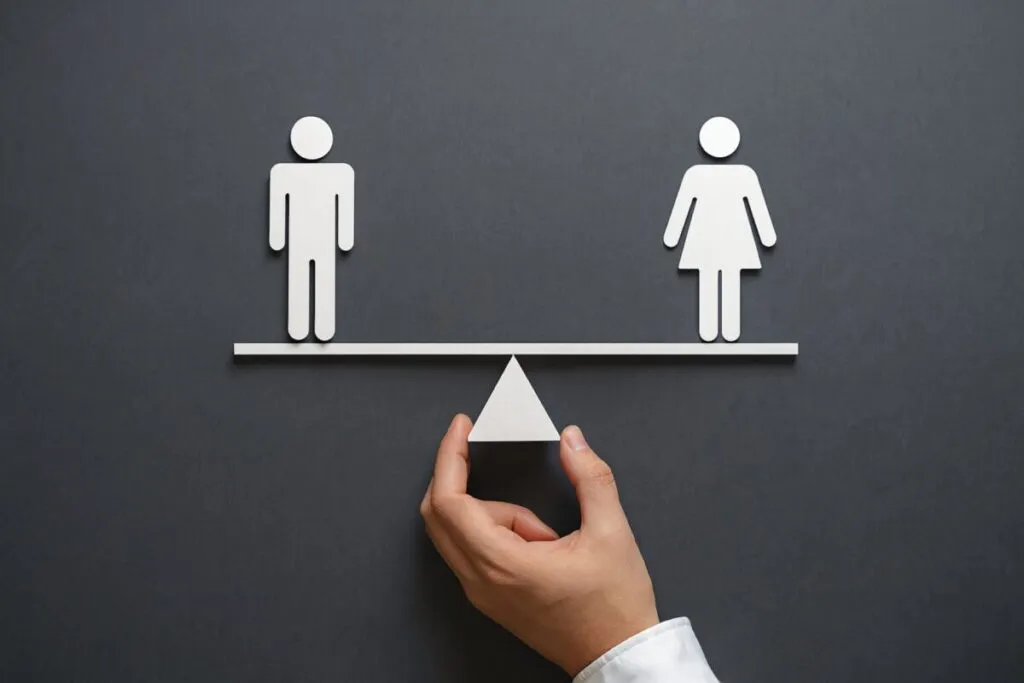 Ilustración profesional de igualdad sustantiva en centros laborales mexicanos con enfoque en derechos laborales