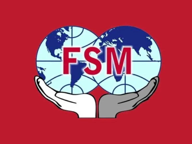 Celebración de la FSM con trabajadores de diferentes continentes defendiendo derechos de trabajadores