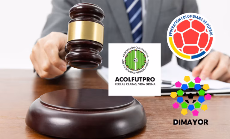 Futbolistas colombianos afectados por la cancelación del registro sindical de ACOLFUTPRO frente al Ministerio del Trabajo
