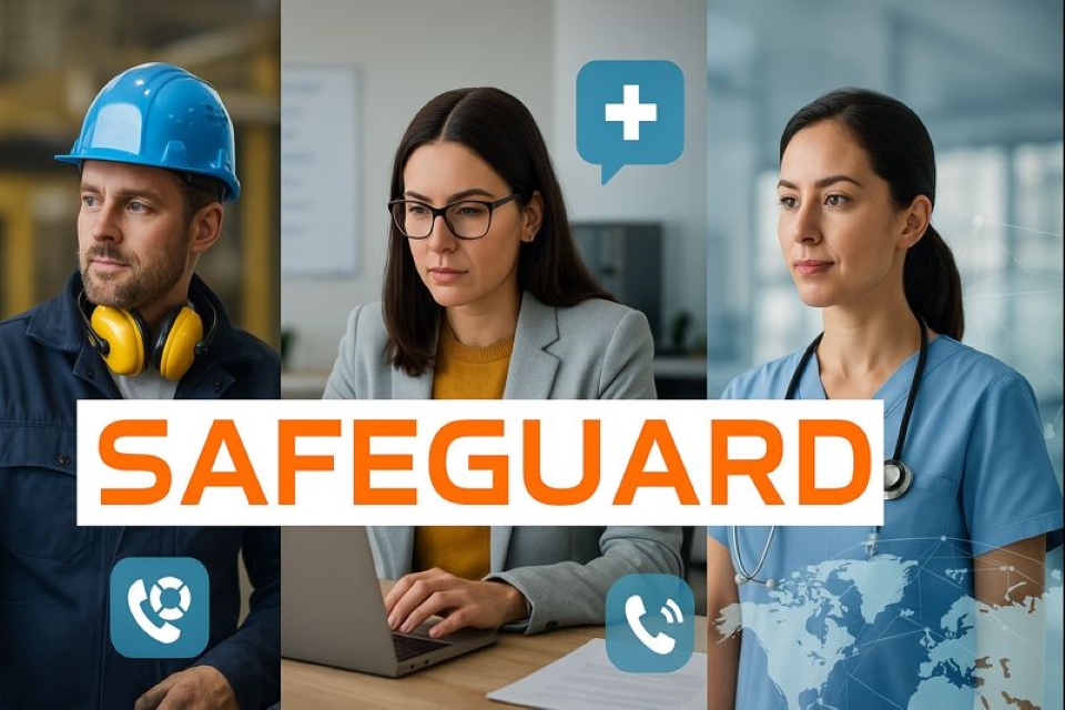 Personas trabajadoras protegidas por el programa Safeguard con apoyo en salud mental, seguridad y asistencia 24/7