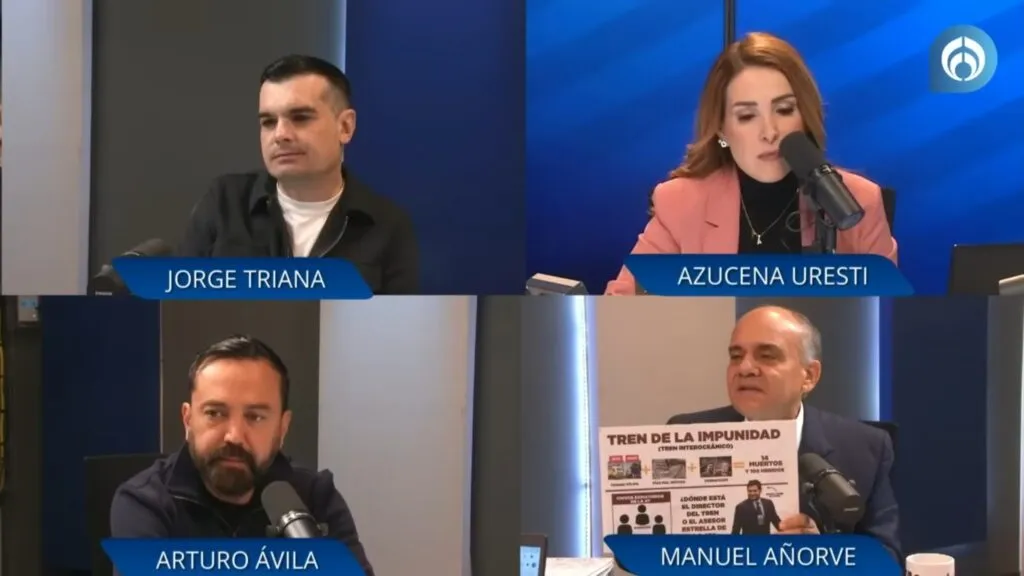 Jorge Triana durante debate donde confronta a Arturo Ávila con datos sobre el Tren Interoceánico