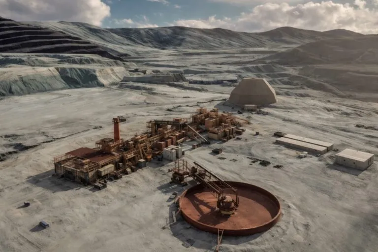 Instalaciones de la mina chilena Mantoverde, propiedad de Capstone Copper, en zona desértica