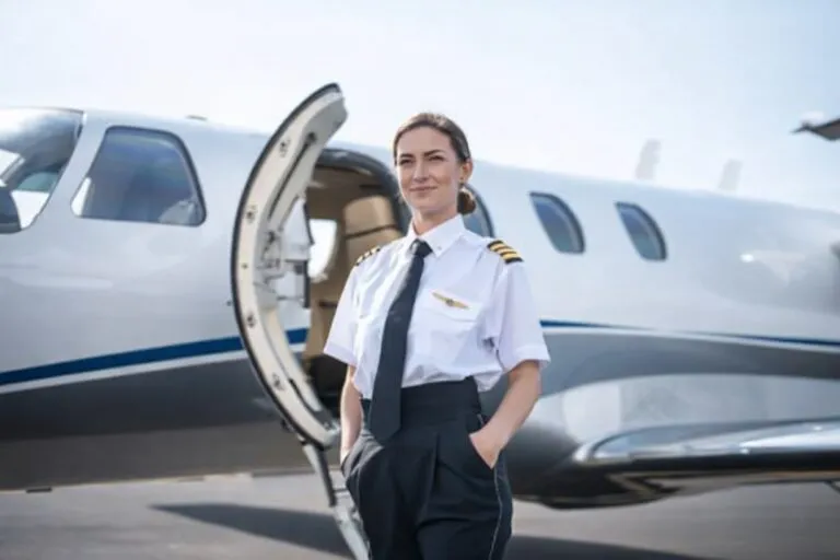 mujer piloto en cabina de avión representando acceso y diversidad laboral en aviación