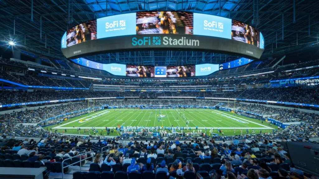 trabajadores del Mundial protestando por condiciones laborales en estadio