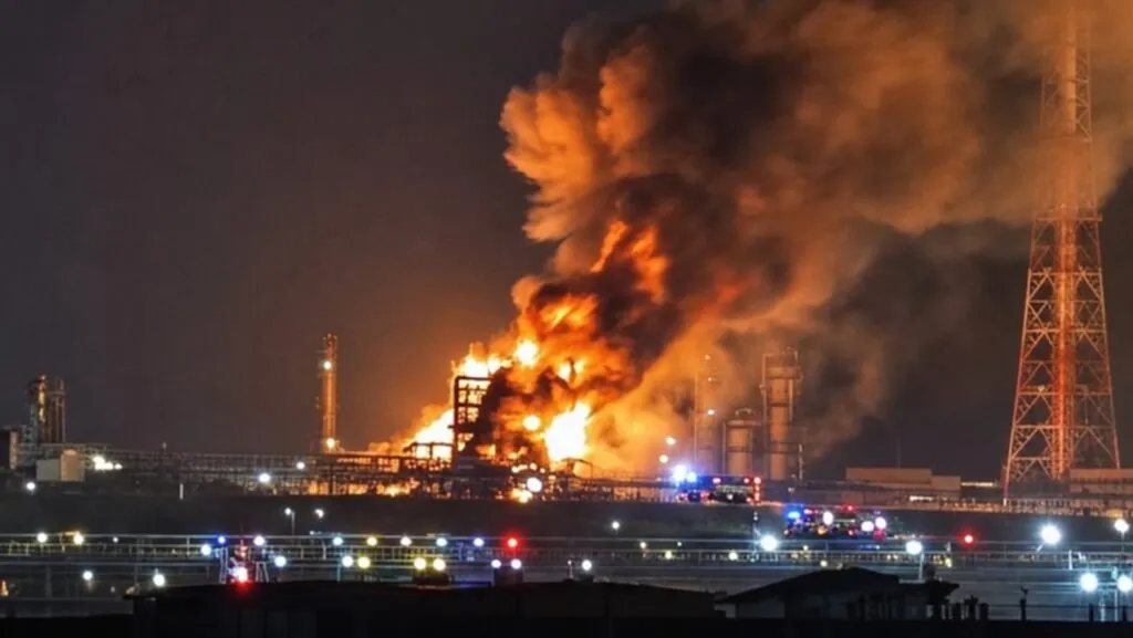 Explosión en refinería de Pemex en Oaxaca con incendio industrial y atención de emergencia