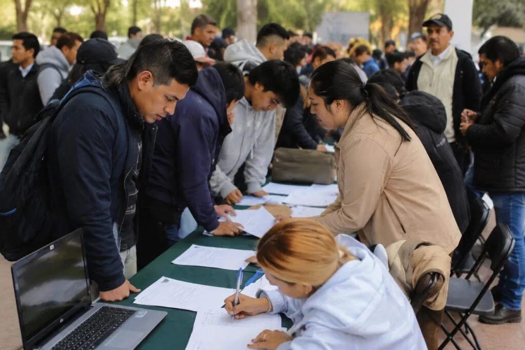 Trabajadores agrícolas de Tlaxcala participan en programa de empleo temporal en Canadá durante 2026.