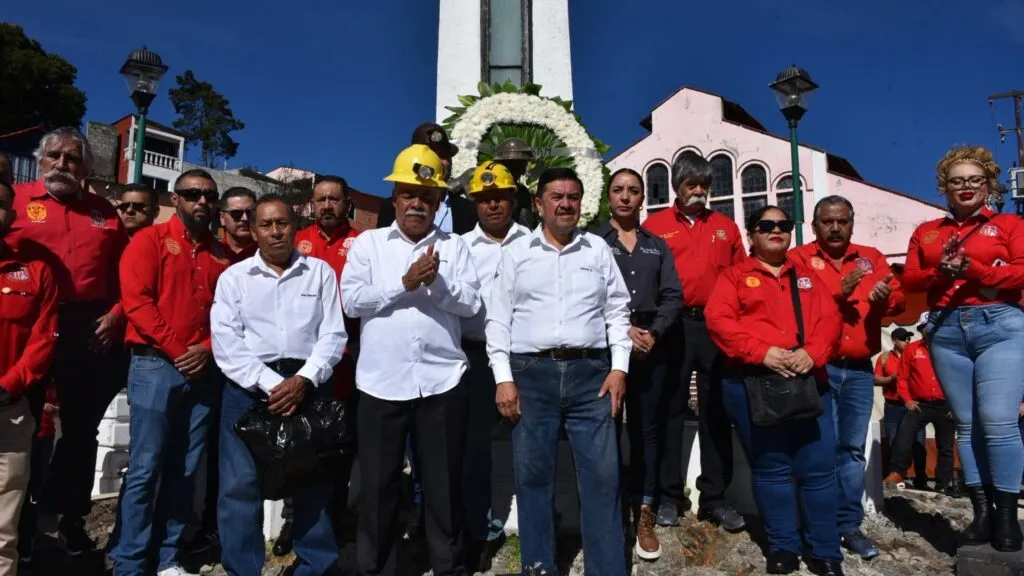 Sindicato Minero conmemora la primera huelga de Real del Monte y reafirma la defensa de los derechos laborales de los trabajadores.
