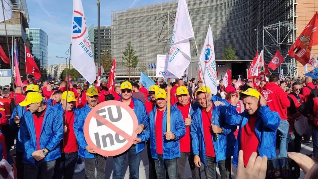 Sindicatos europeos protestan contra EU Inc y reclaman garantías para proteger los derechos laborales de los trabajadores de la Unión Europea.